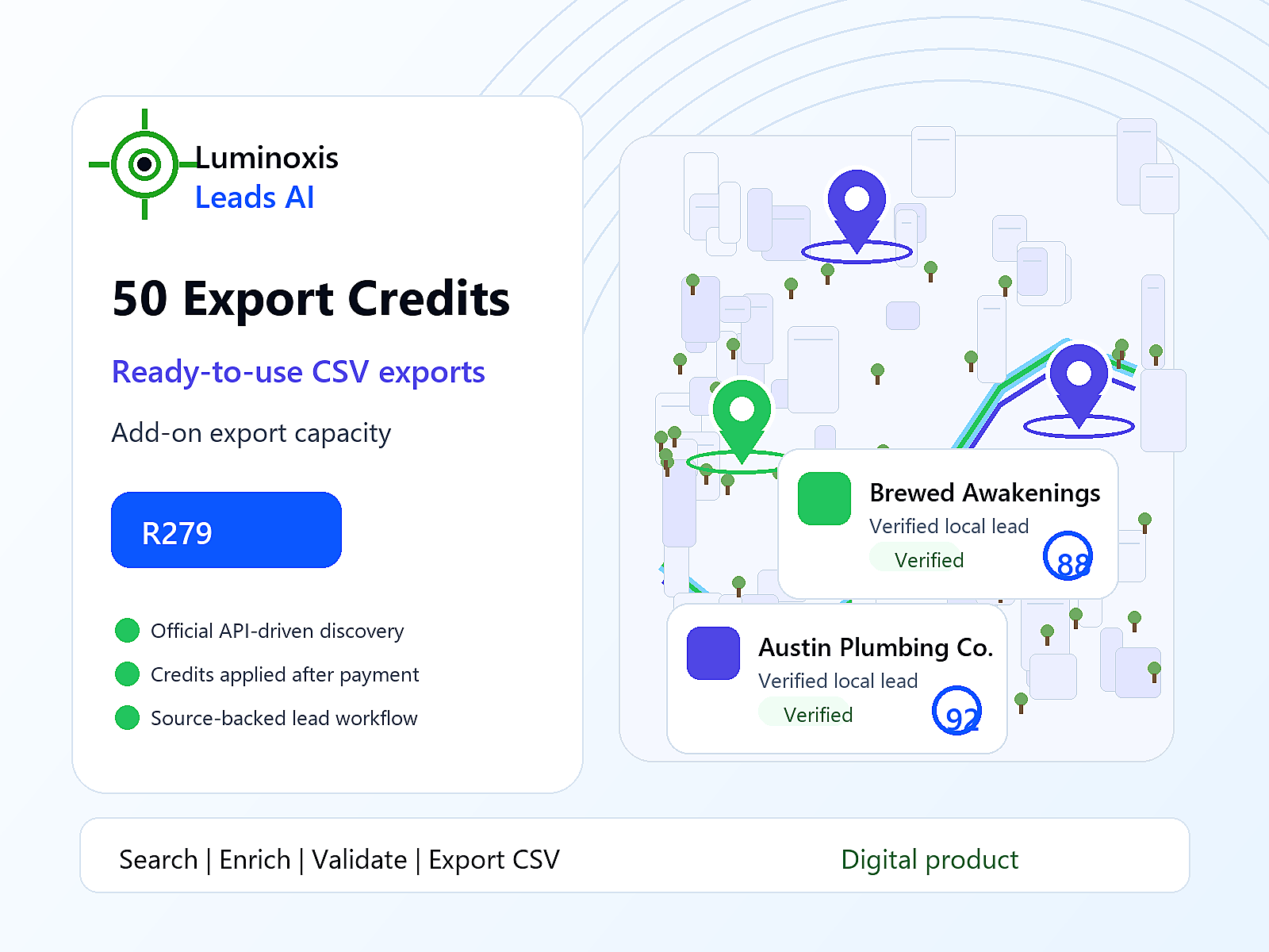 Luminoxis Leads AI - 50 Export Credits