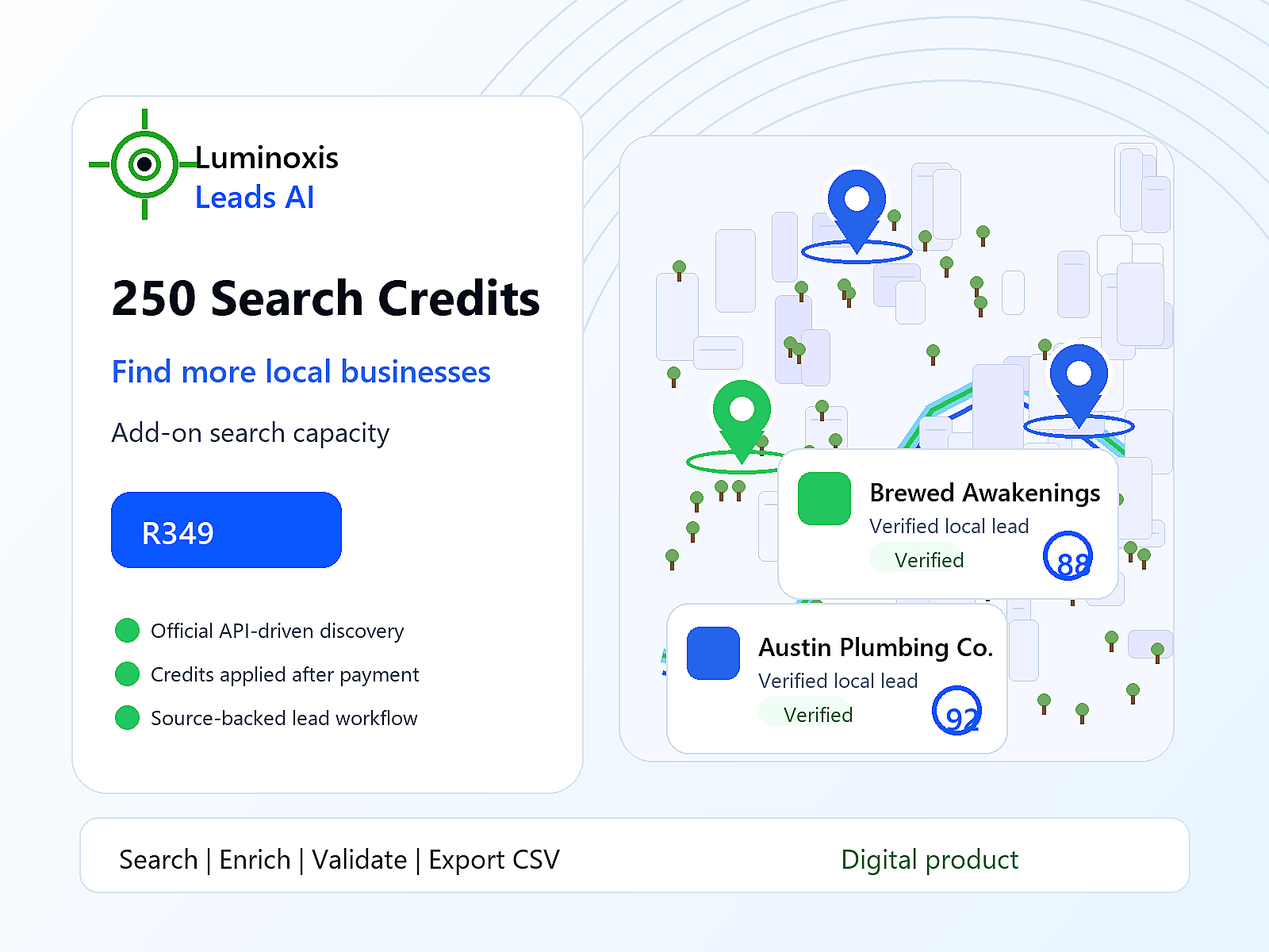 Luminoxis Leads AI - 250 Search Credits