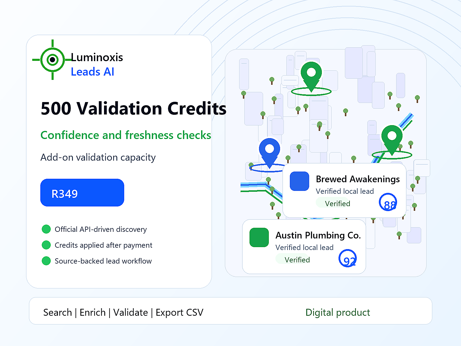 Luminoxis Leads AI - 500 Validation Credits